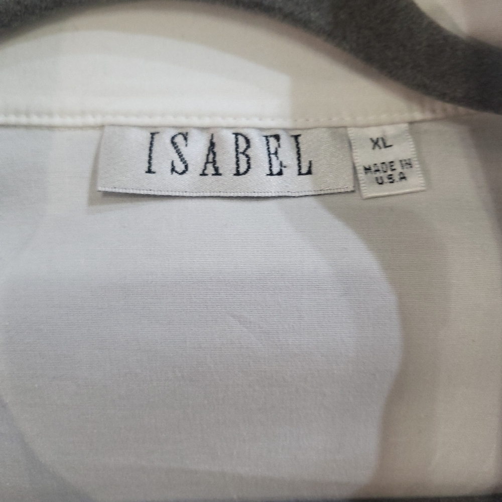 Isabel White Tie Front Top Size XL Lagenlook - Picture 2 of 9
